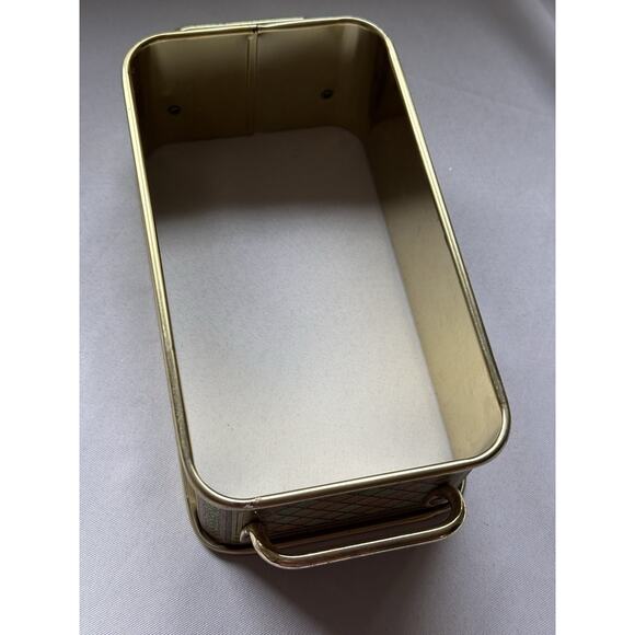 Vintage Pyrex Metal Loaf Pan Cradle Floral Fruit Handles Fits 1.5 Qt Bread Dish - Picture 6 of 7